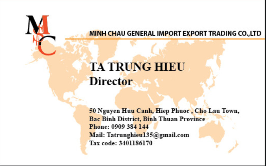 CÔNG TY TNHH THƯƠNG MẠI TỔNG HỢP XUẤT NHẬP KHẨU MINH CHÂU MINH CHAU GENERAL IMPORT EXPORT TRADING CO.,LTD | Fact-Link Viet Nam